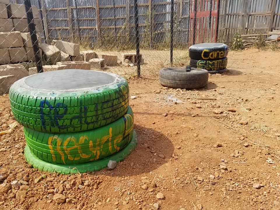 Tire upcycling at P.S Ntamulung